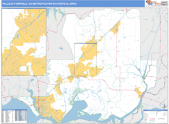 Vallejo-Fairfield Metro Area Digital Map Basic Style